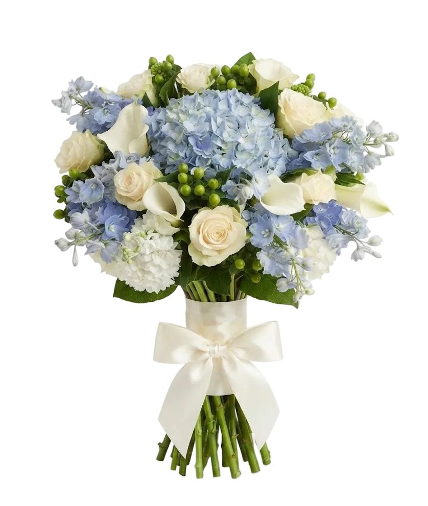 Blue and White Elegant Bouquet - Florist London