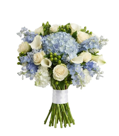 Blue and White Elegant Bouquet - Florist London