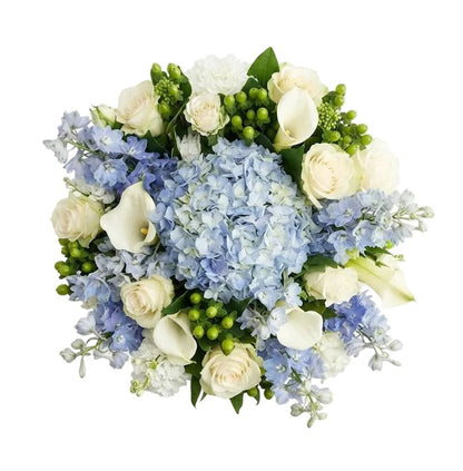 Blue and White Elegant Bouquet - Florist London