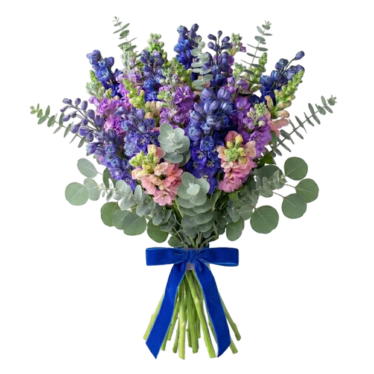 Blue Delphinium and Stock Bouquet - Florist London