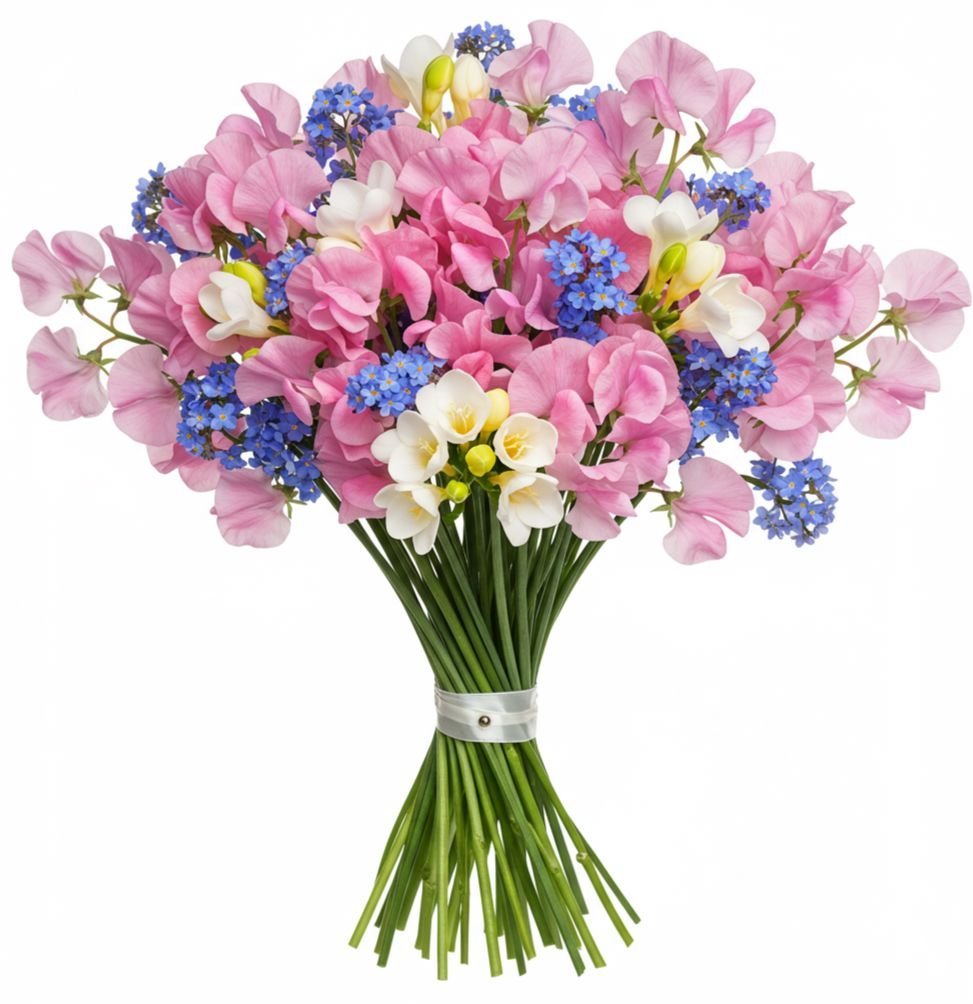 Blue Forget - Me - Not Spring Melody Bouquet - Florist London