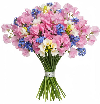 Blue Forget - Me - Not Spring Melody Bouquet - Florist London