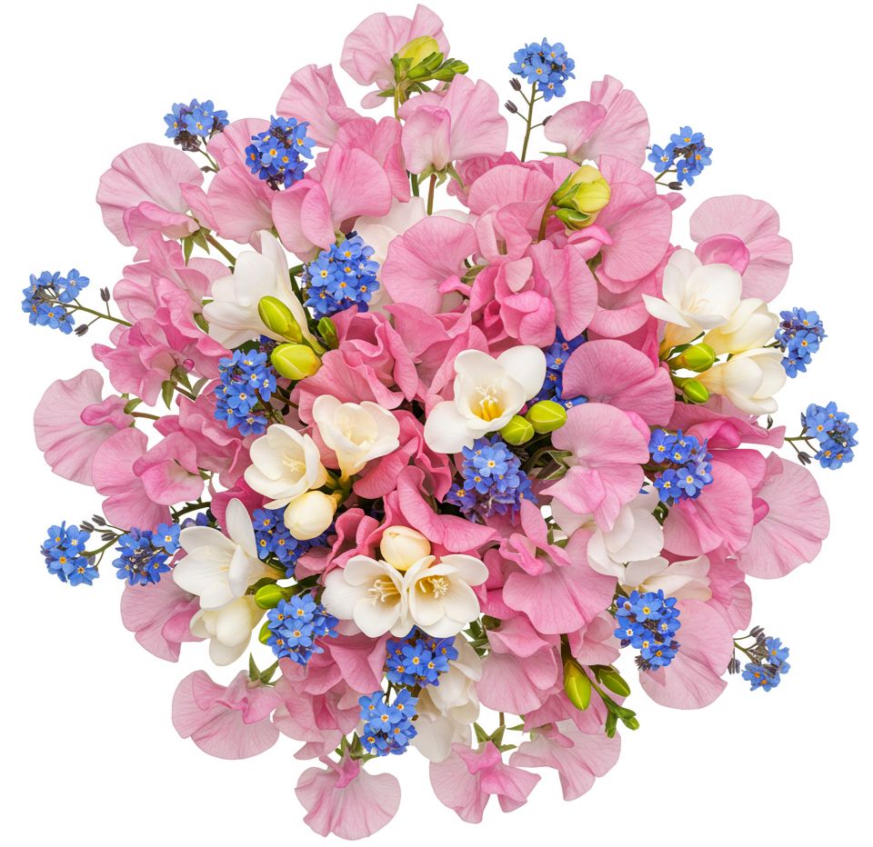 Blue Forget - Me - Not Spring Melody Bouquet - Florist London