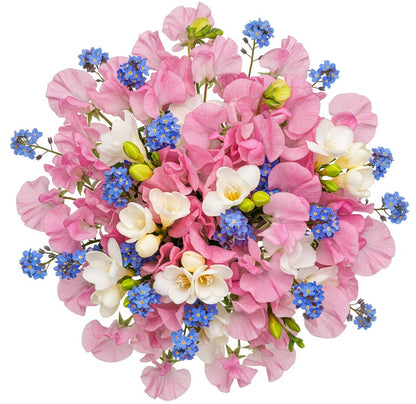 Blue Forget - Me - Not Spring Melody Bouquet - Florist London