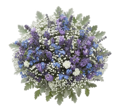Blue Forget Me Not with Lavender Bouquet - Florist London