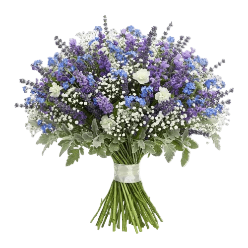 Blue Forget Me Not with Lavender Bouquet - Florist London