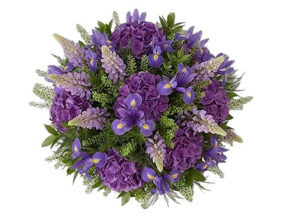 Blue Garden Bouquet with Hydrangea, Iris & Lupinus - Florist London