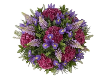 Blue Garden Bouquet with Hydrangea, Iris & Lupinus - Florist London