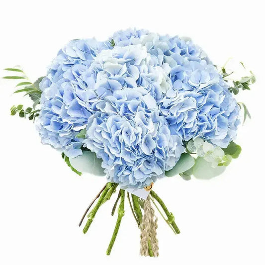 Blue Hydrangea with Eucalyptus Bouquet