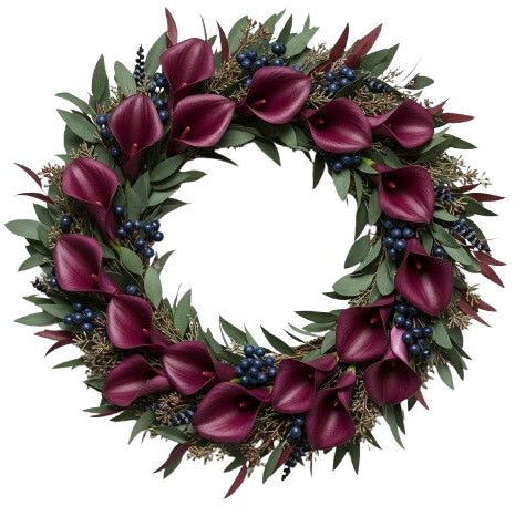 Blueberry and Calla Lily Luxury Door Wreath
