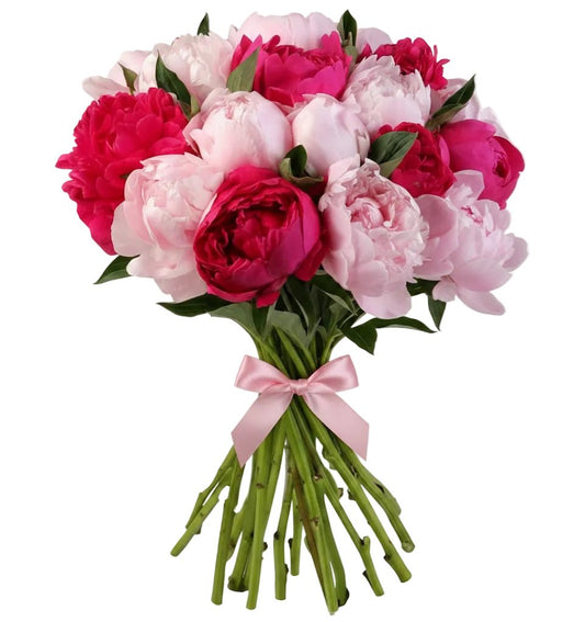 Bouquet of Cerise and Pink Peonies - Florist London