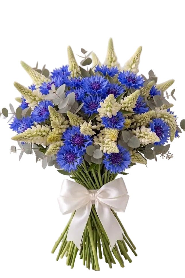 Bouquet of Cornflowers and Lupinus - Florist London