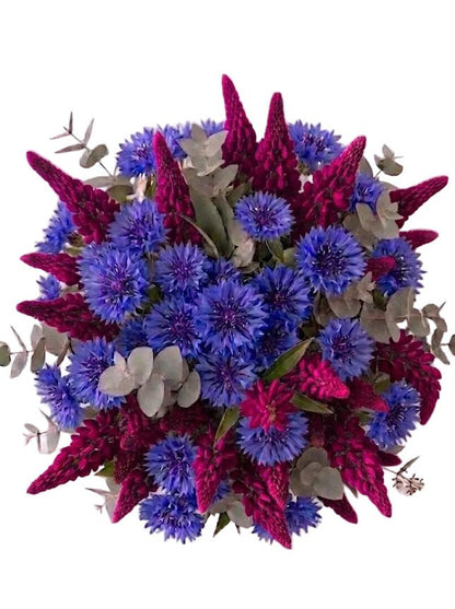 Bouquet of Cornflowers and Lupinus - Florist London