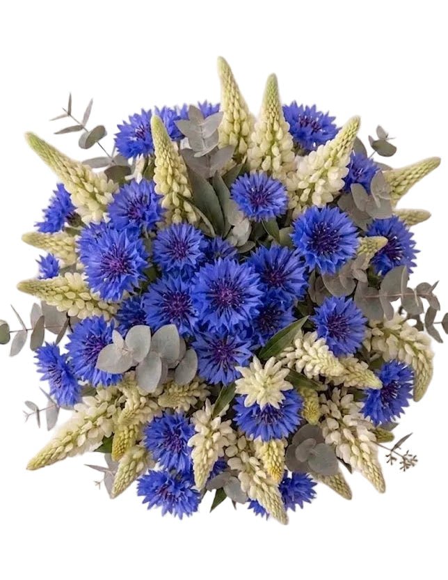 Bouquet of Cornflowers and Lupinus - Florist London