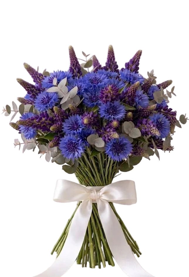 Bouquet of Cornflowers and Lupinus - Florist London