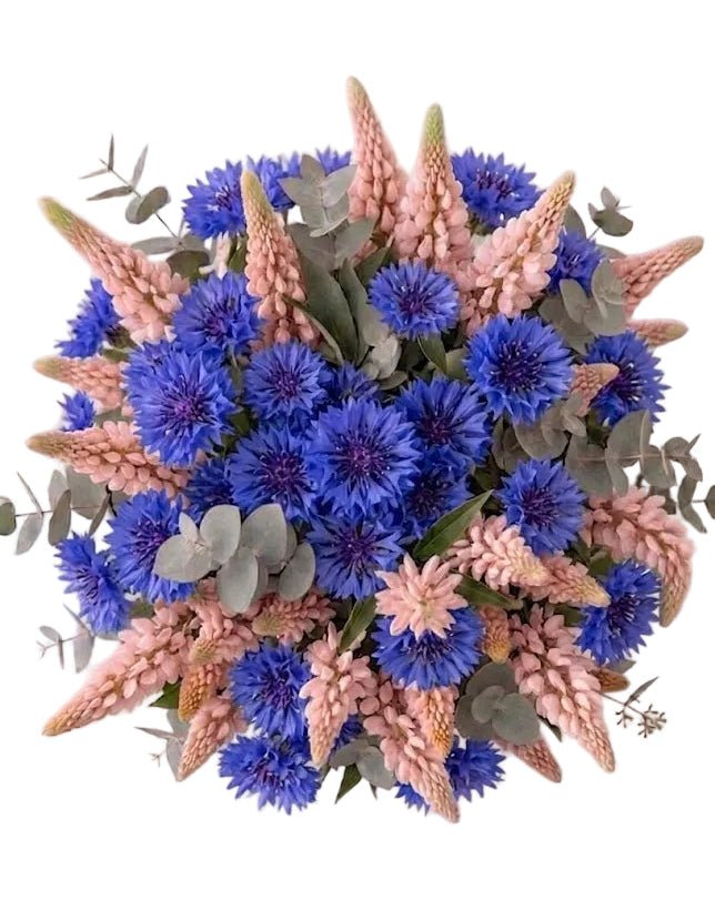 Bouquet of Cornflowers and Lupinus - Florist London
