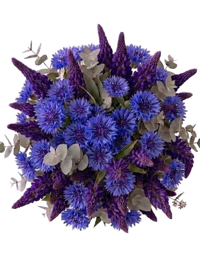 Bouquet of Cornflowers and Lupinus - Florist London