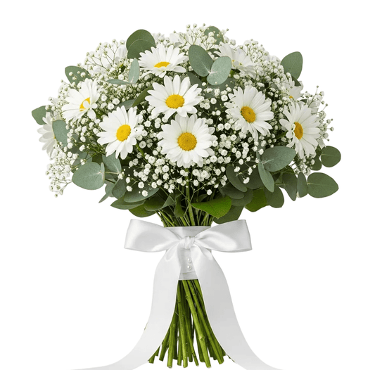 Bouquet of Daisy with Gypsophila and Eucalyptus - Florist London