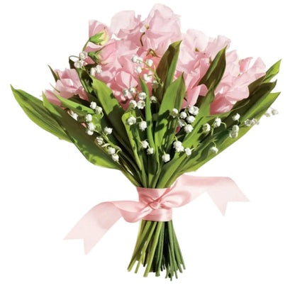 Bouquet of Lily of the Valley and Sweet Pea - Florist London