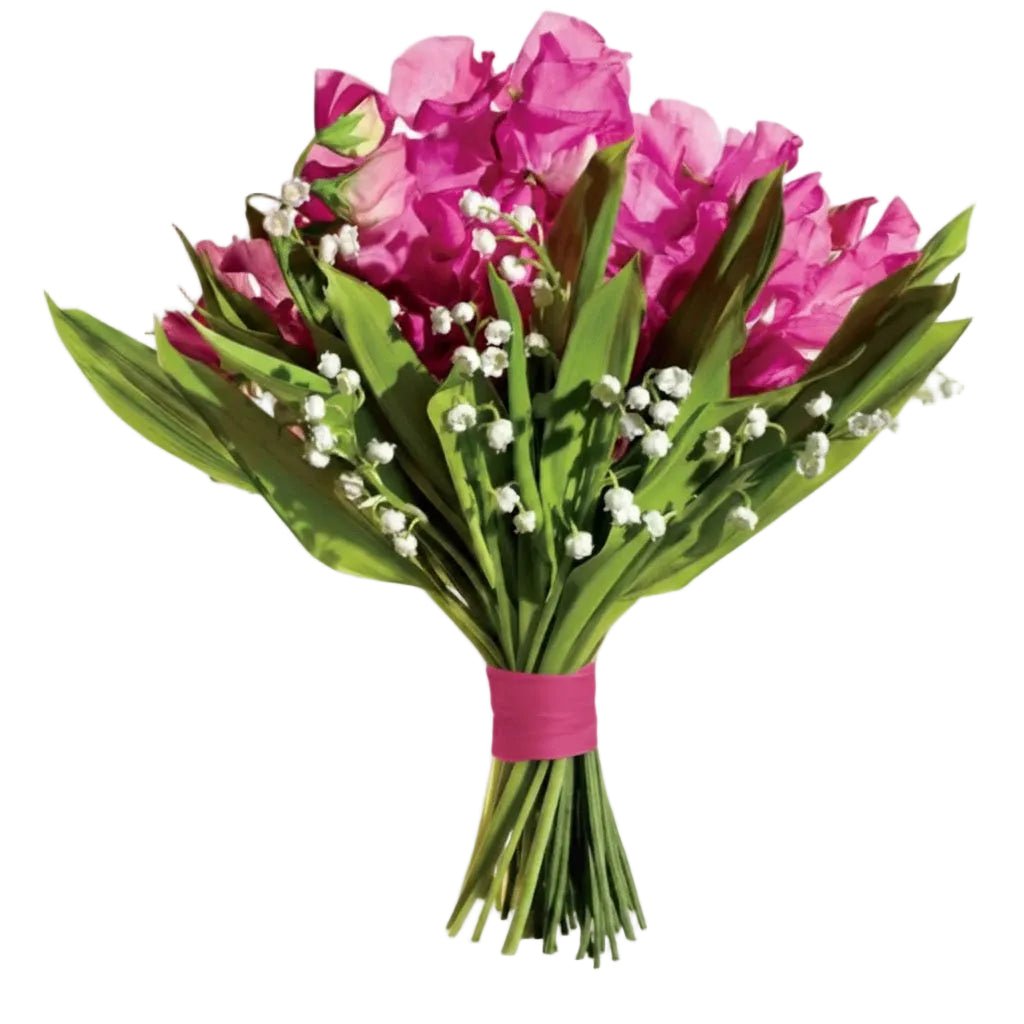 Bouquet of Lily of the Valley and Sweet Pea - Florist London