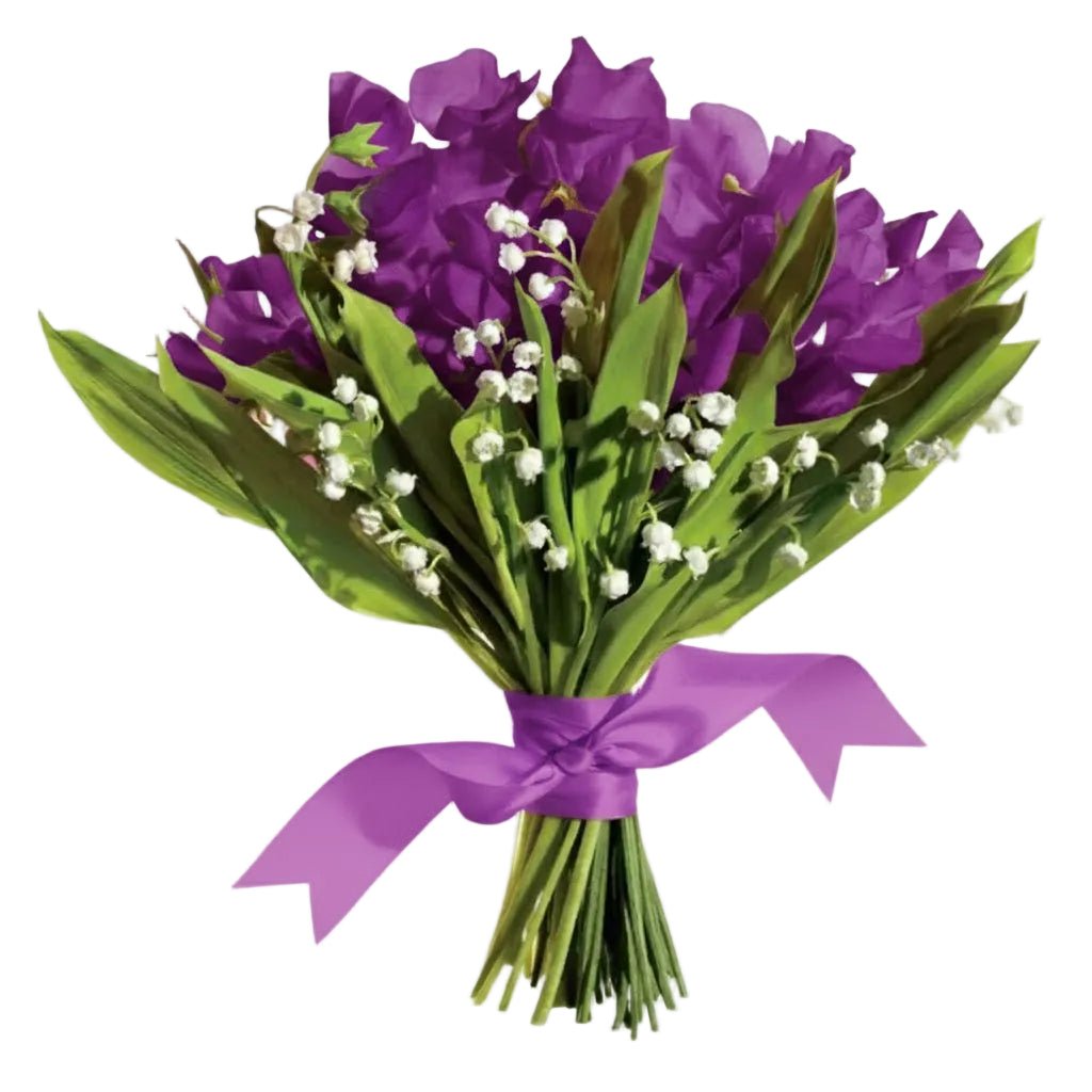 Bouquet of Lily of the Valley and Sweet Pea - Florist London
