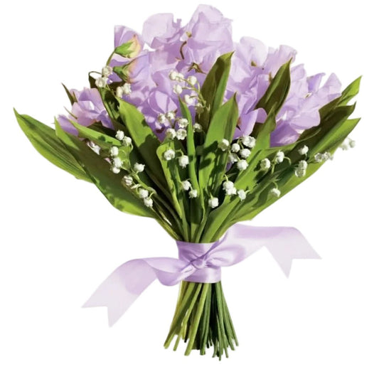 Bouquet of Lily of the Valley and Sweet Pea - Florist London