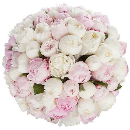 Bouquet of Pink and White Peonies - Florist London