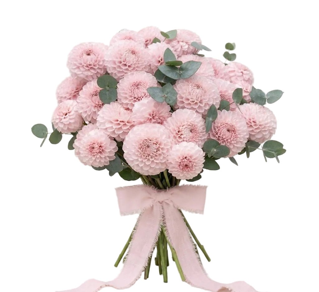 Bouquet of Pink Dahlia with Eucalyptus - Florist London