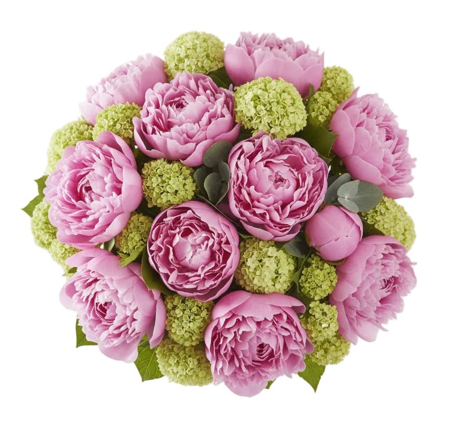Bouquet of Pink Peonies and Viburnum - Florist London