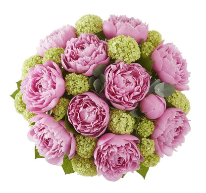 Bouquet of Pink Peonies and Viburnum - Florist London