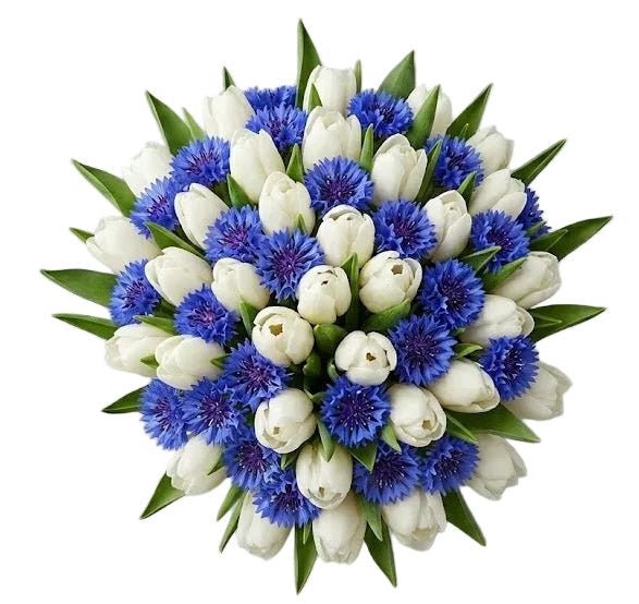 Bouquet of Tulips and Cornflower - Florist London