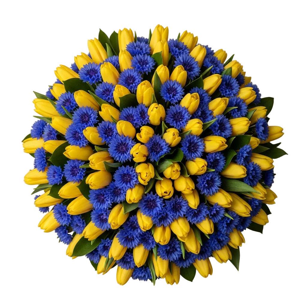 Bouquet of Tulips and Cornflower - Florist London