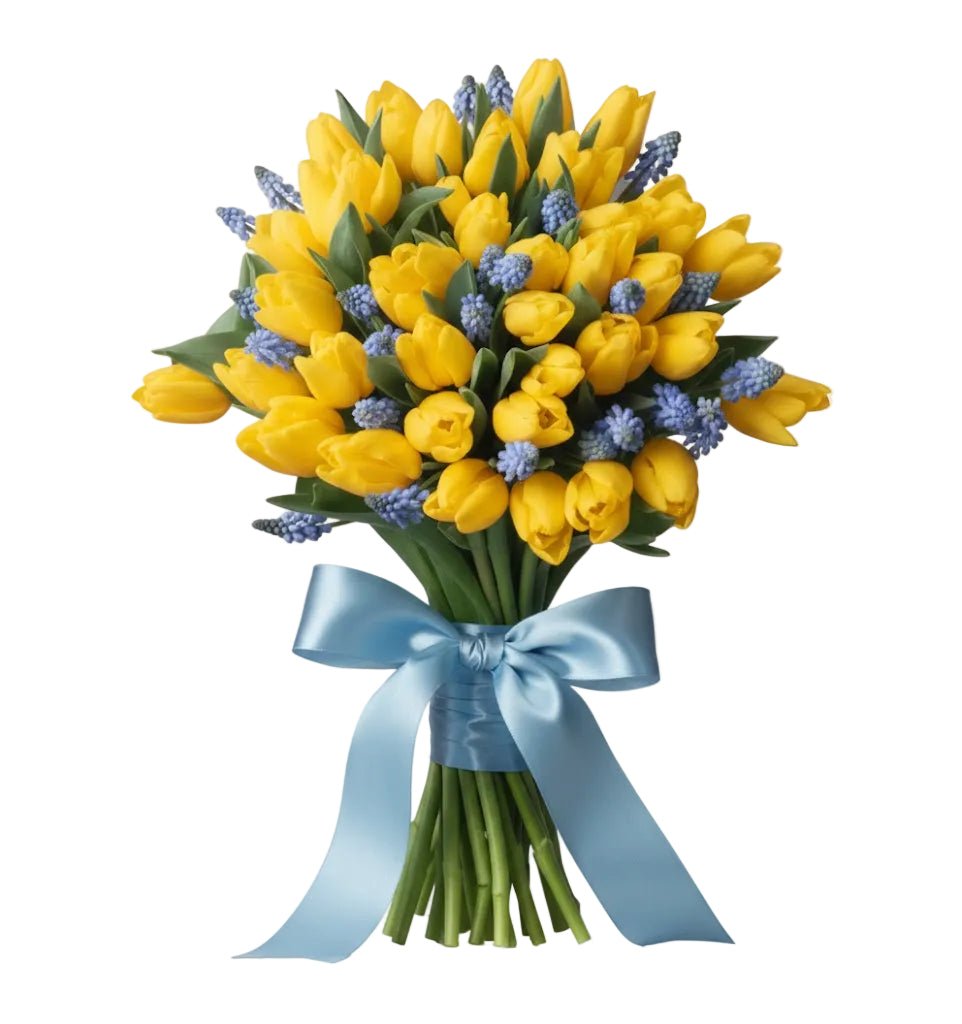 Bouquet Of Tulips and Muscari - Florist London