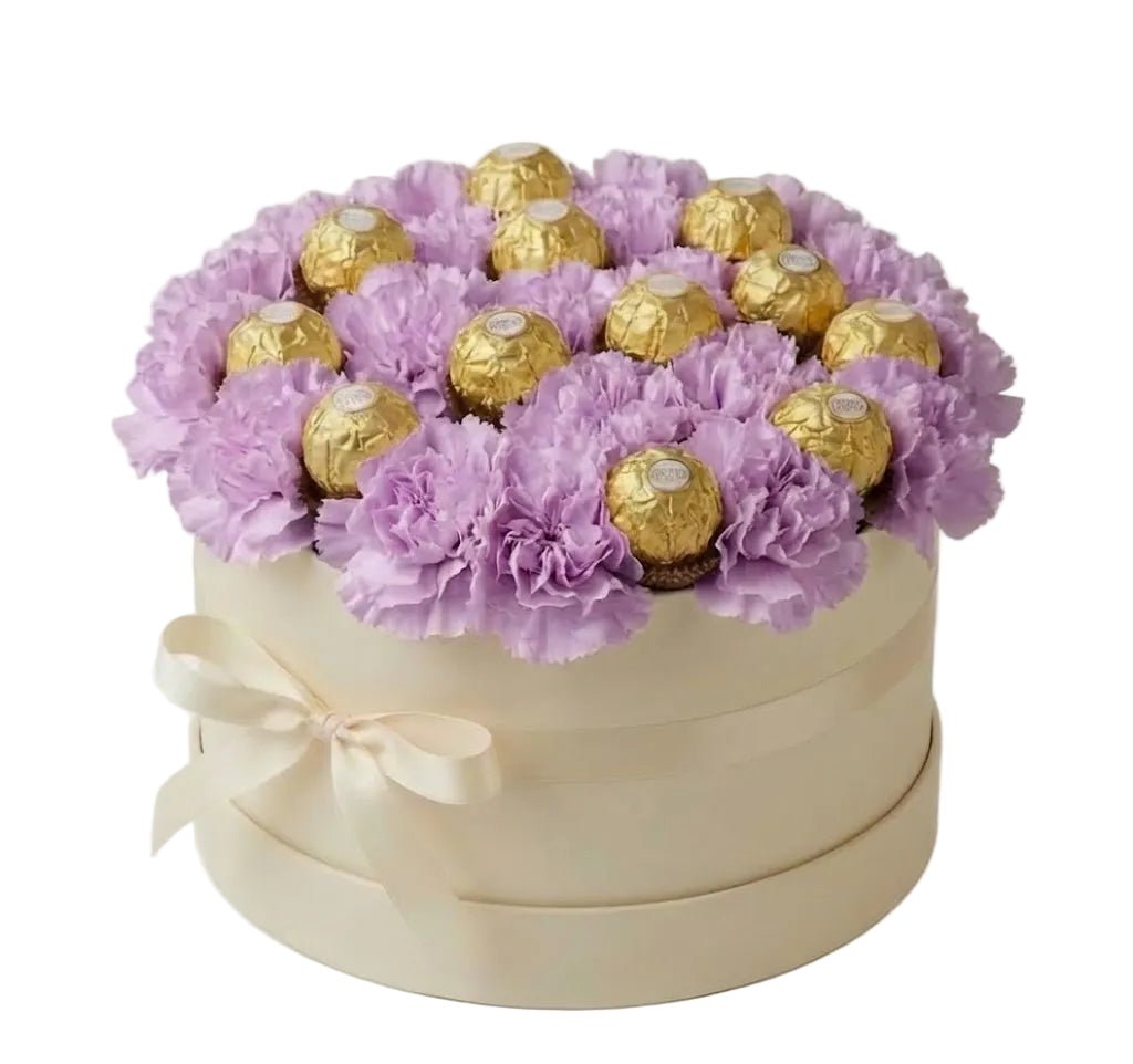 Box of Carnations with Chocolates - Florist London