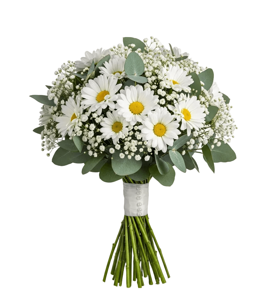 Bridal Bouquet of Daisy and Gypsophila - Florist London
