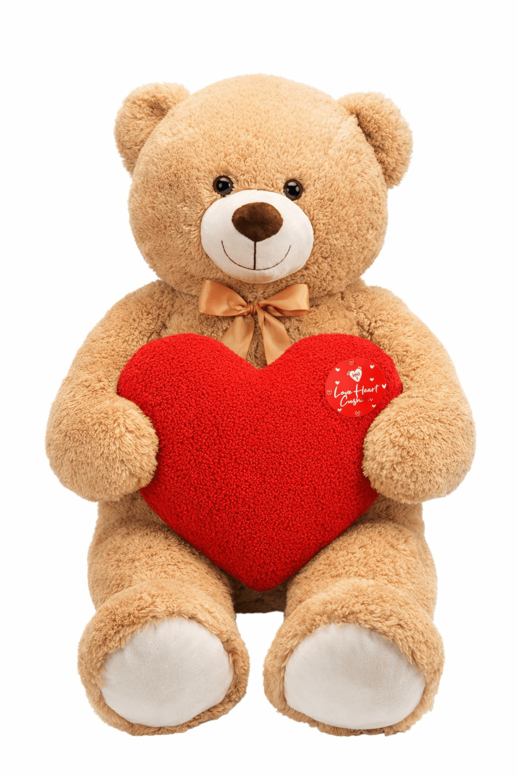 Brown Bear Plush 100cm with Big Red Heart - Florist London