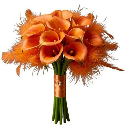 Calla Flame Feather Symphony Bouquet - Florist London