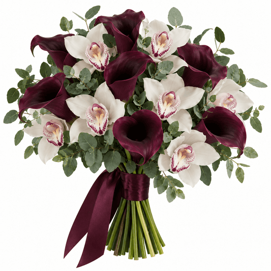 Calla Lily with Cymbidium Orchids Bouquet - Florist London