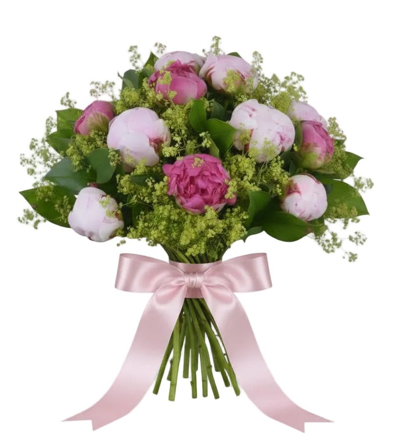 Cerise and Pink Peonies with Alchemilla - Florist London