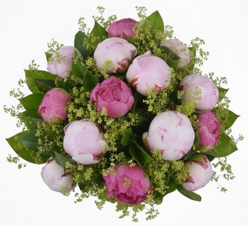 Cerise and Pink Peonies with Alchemilla - Florist London