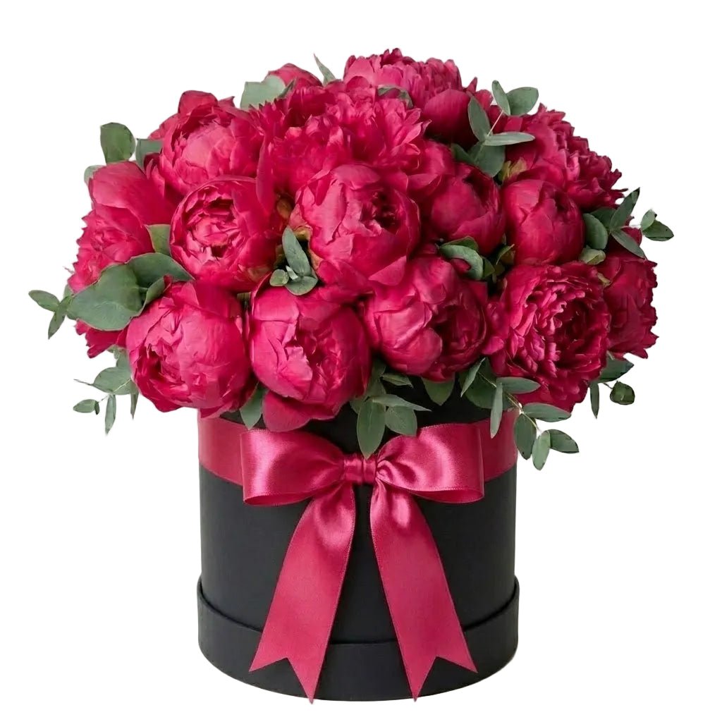 Cerise Peonies Box - Florist London