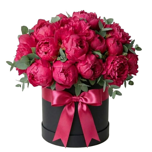 Cerise Peonies Box - Florist London