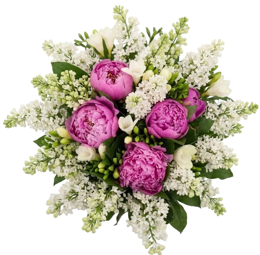 Cerise Peony with Lilac Bouquet - Florist London