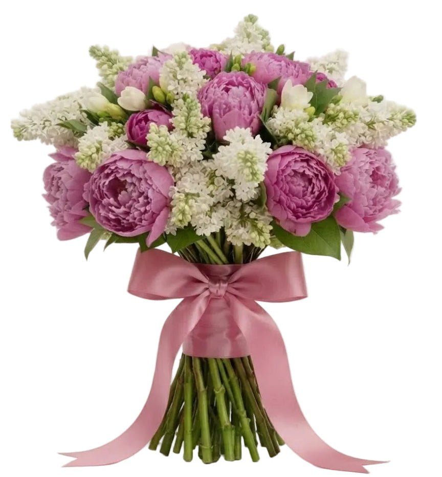 Cerise Peony with Lilac Bouquet - Florist London