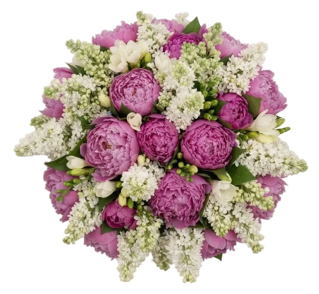 Cerise Peony with Lilac Bouquet - Florist London