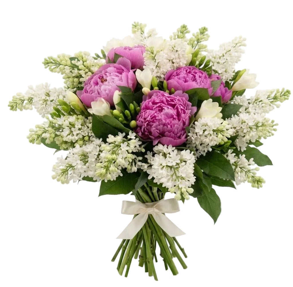 Cerise Peony with Lilac Bouquet - Florist London
