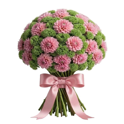 Charming Bouquet of Dahlia and Sedum - Florist London