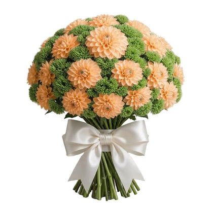 Charming Bouquet of Dahlia and Sedum - Florist London