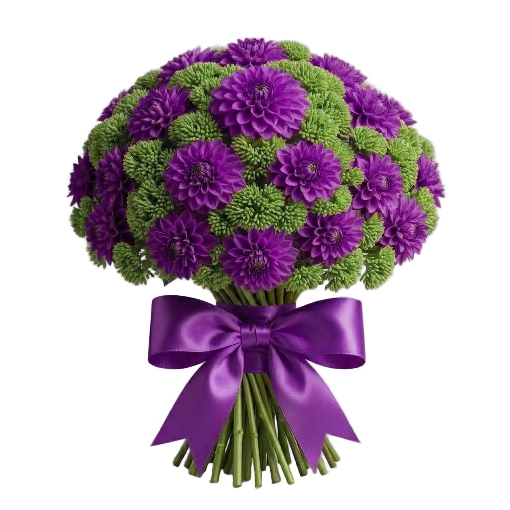 Charming Bouquet of Dahlia and Sedum - Florist London