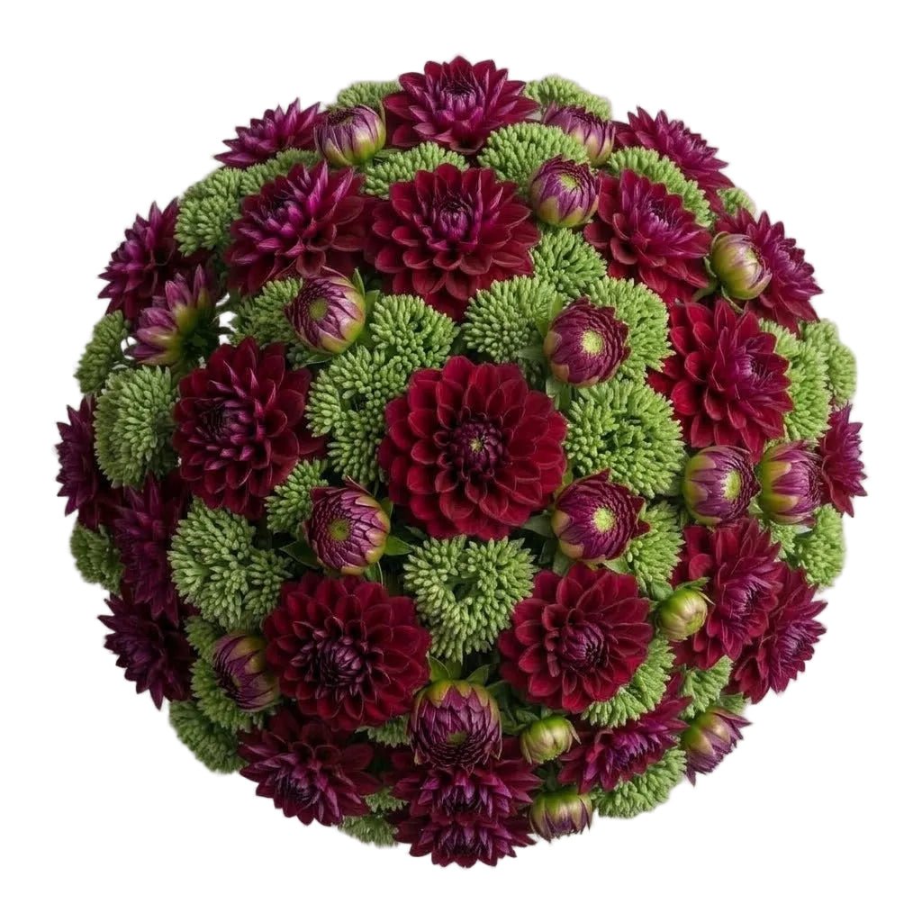 Charming Bouquet of Dahlia and Sedum - Florist London